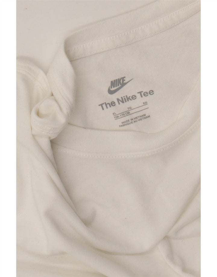 T-shirt da ragazzo NIKE Top 13-14 anni XL bianca
