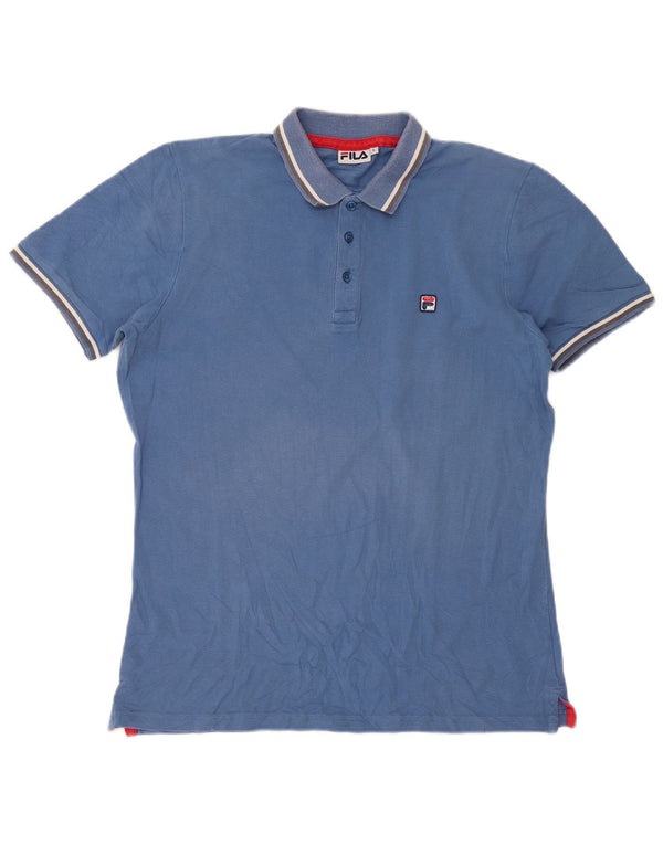 Polo da uomo Fila a righe grandi blu
