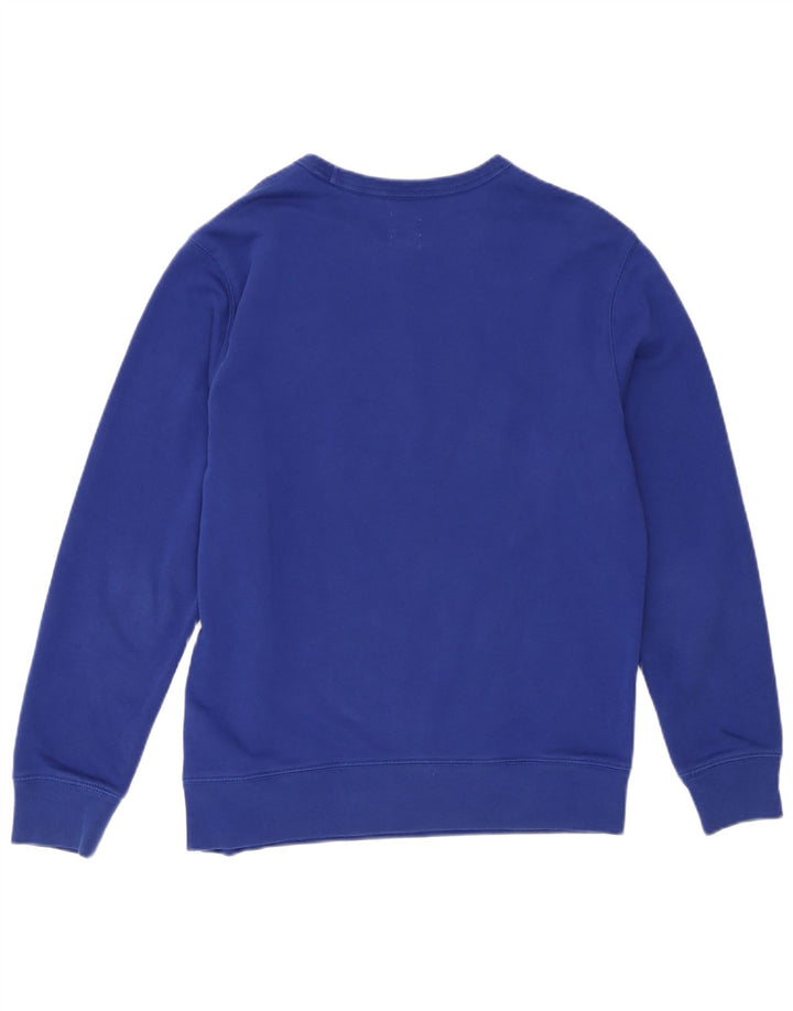 Gap Felpa con grafica da donna Maglione UK 10 Piccolo cotone blu