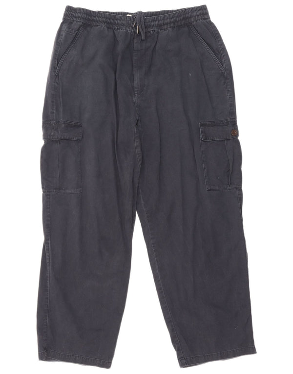 Pantaloni cargo dritti da uomo Farah XL W38 L29 cotone blu navy