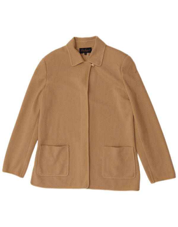 Maglione cardigan da donna Luisa Spagnoli UK 14 Lana beige medio