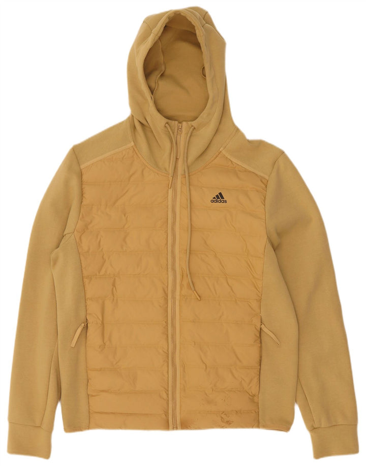 Giacca bomber con cappuccio da uomo Adidas UK 38 cotone beige medio