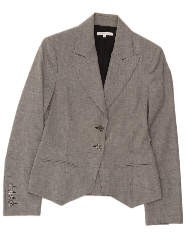 Giacca blazer da donna a 2 bottoni Germano Zama UK 12 grigio medio a quadri
