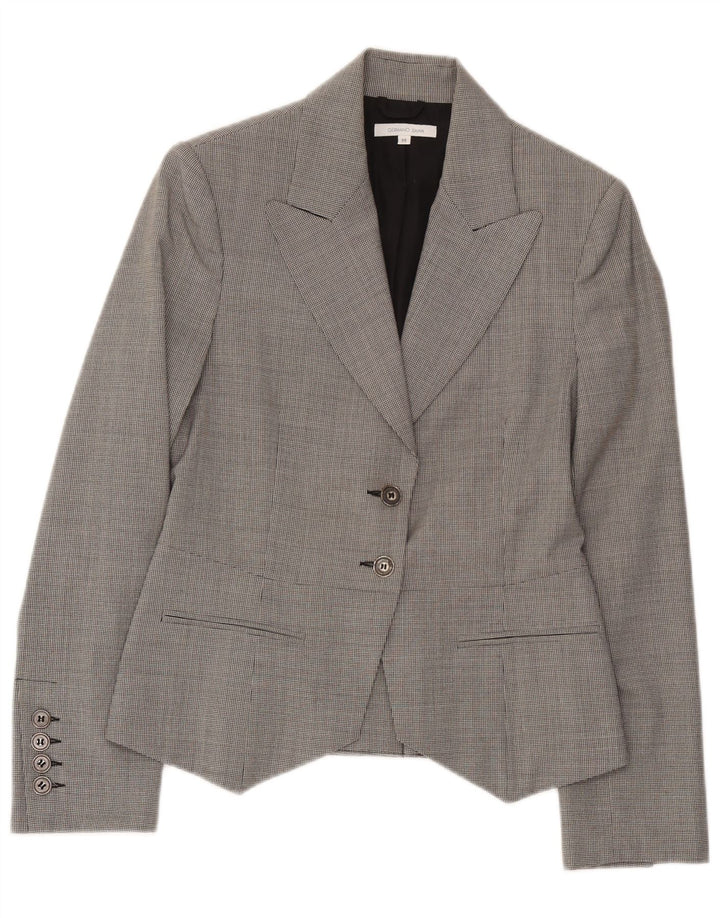 Giacca blazer da donna a 2 bottoni Germano Zama UK 12 grigio medio a quadri