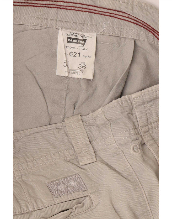 Carrera Pantaloncini chino da uomo grandi W36 Cotone grigio