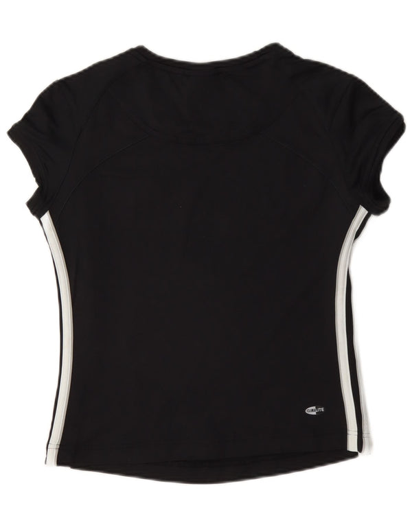 T-shirt corta da donna Adidas Climalite UK 10 piccola in nylon nero