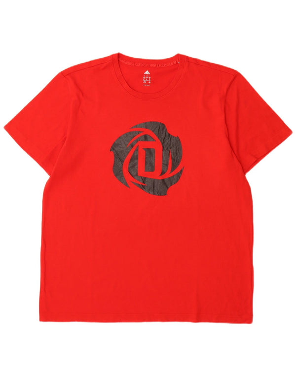 T-shirt grafica da uomo Adidas Top XL rossa