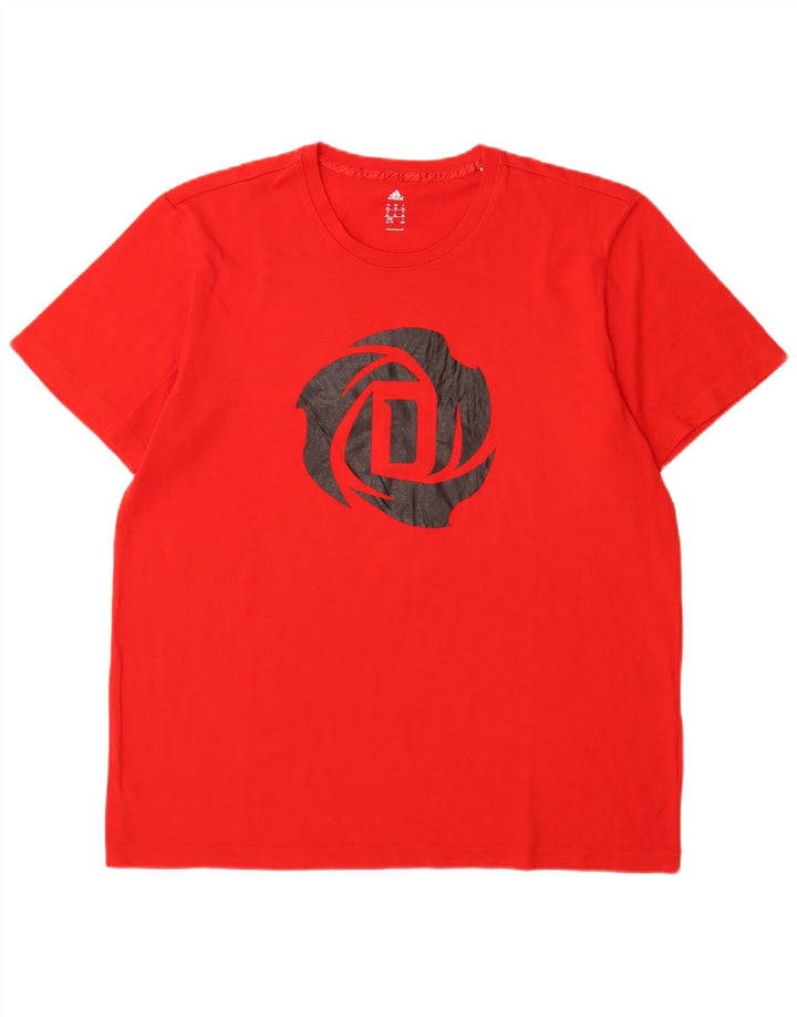 T-shirt grafica da uomo Adidas Top XL rossa