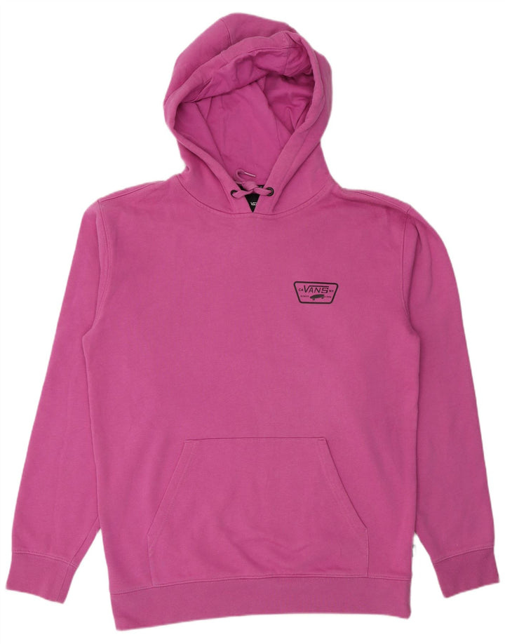 Felpa con cappuccio da uomo Vans in cotone rosa medio