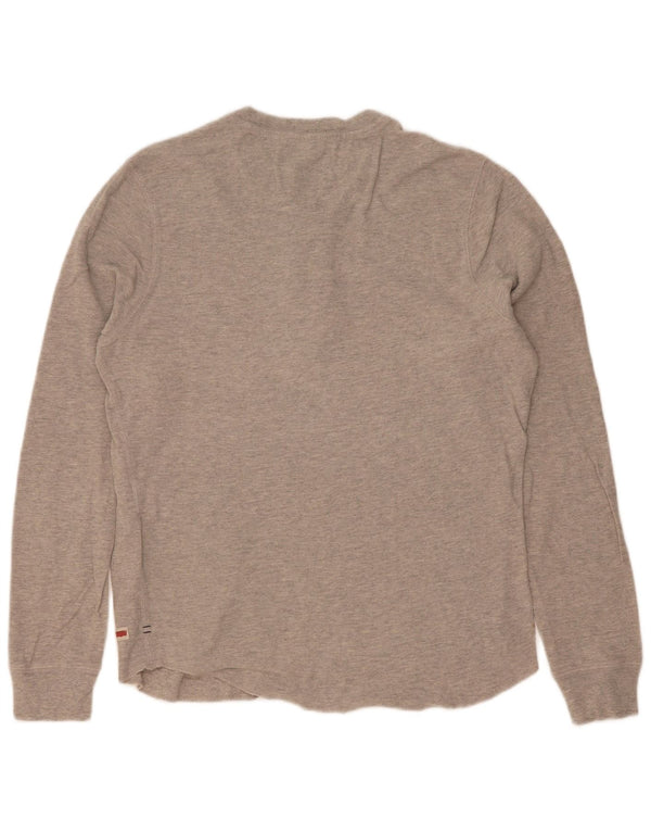 Levi's Uomo Slim Fit Top manica lunga piccolo cotone grigio