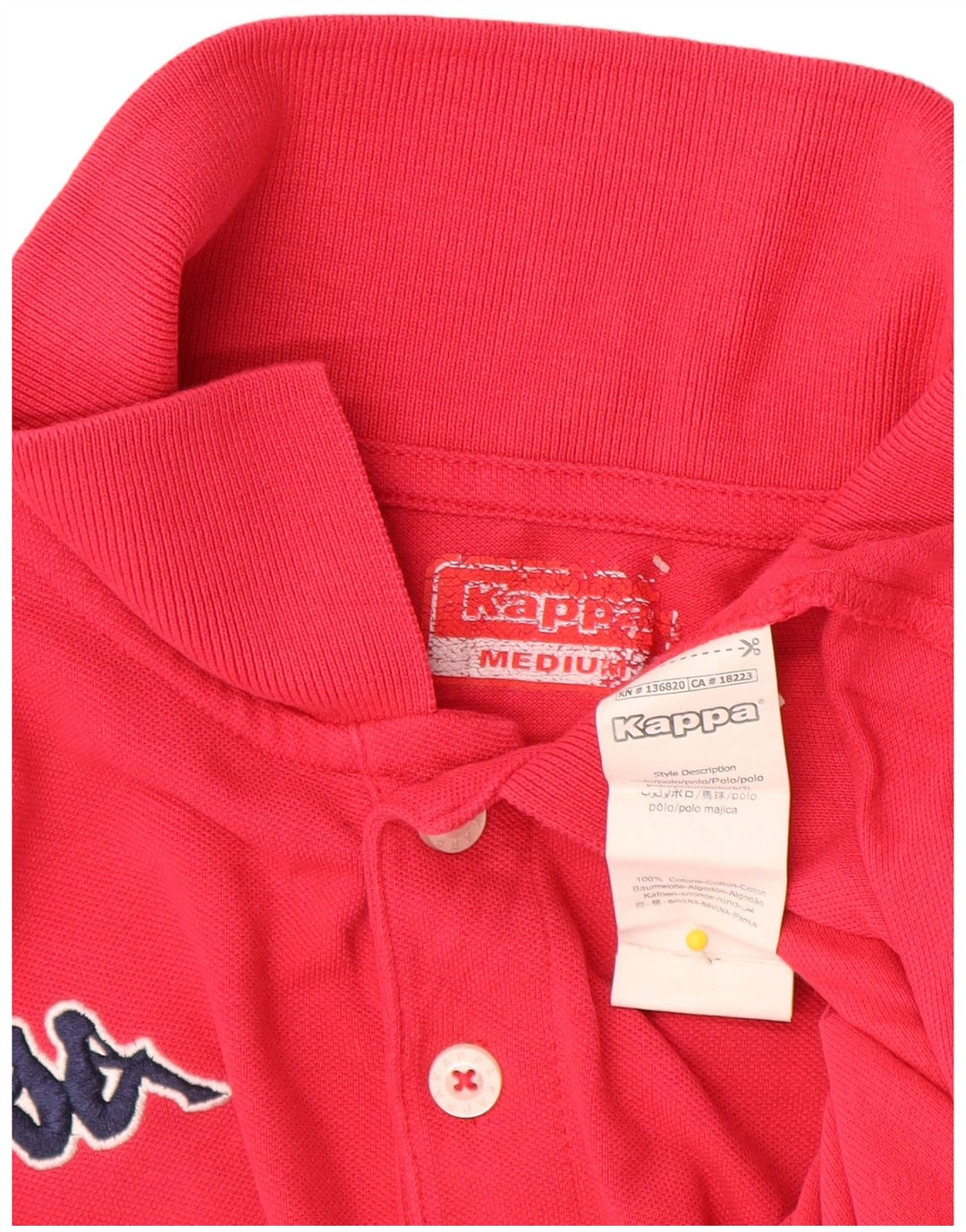 Polo Kappa Uomo Cotone Rosa Medio