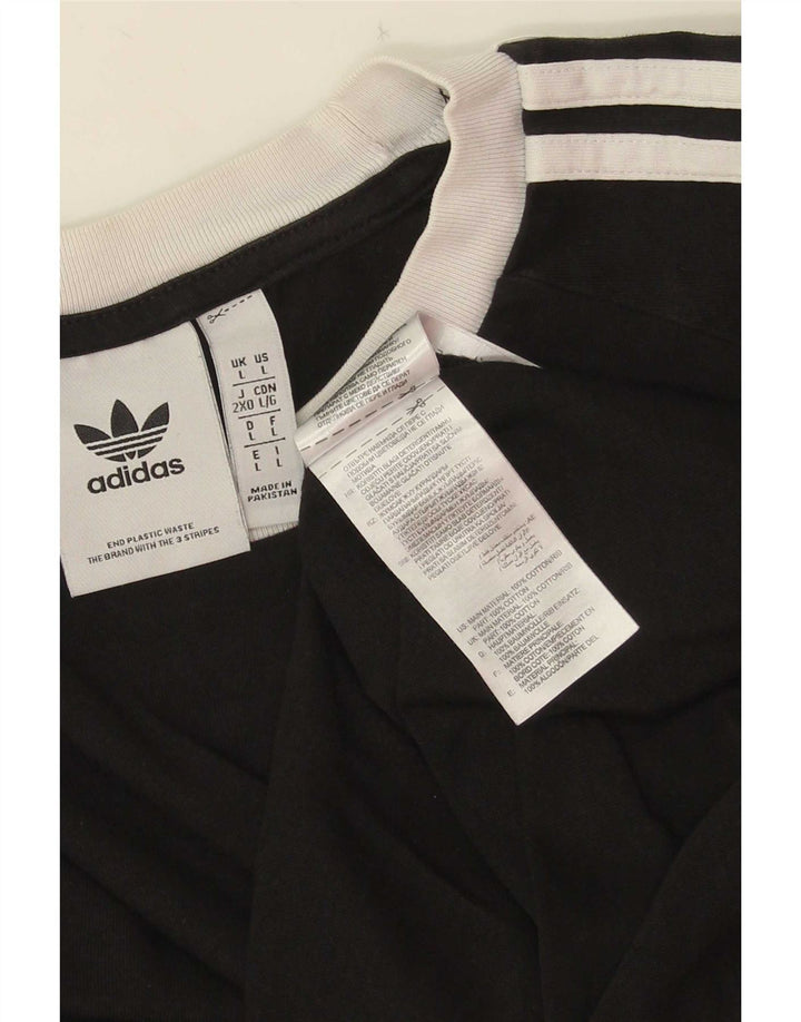 T-shirt Adidas da uomo Top Large in cotone nero