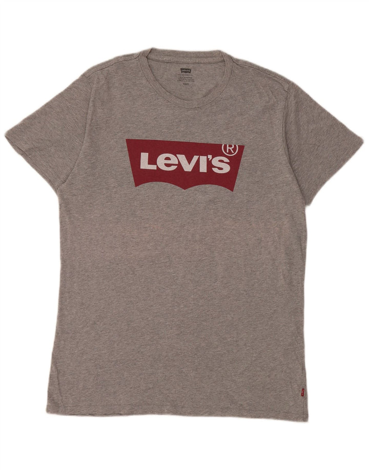 T-shirt grafica da uomo Levi's Top in cotone grigio medio