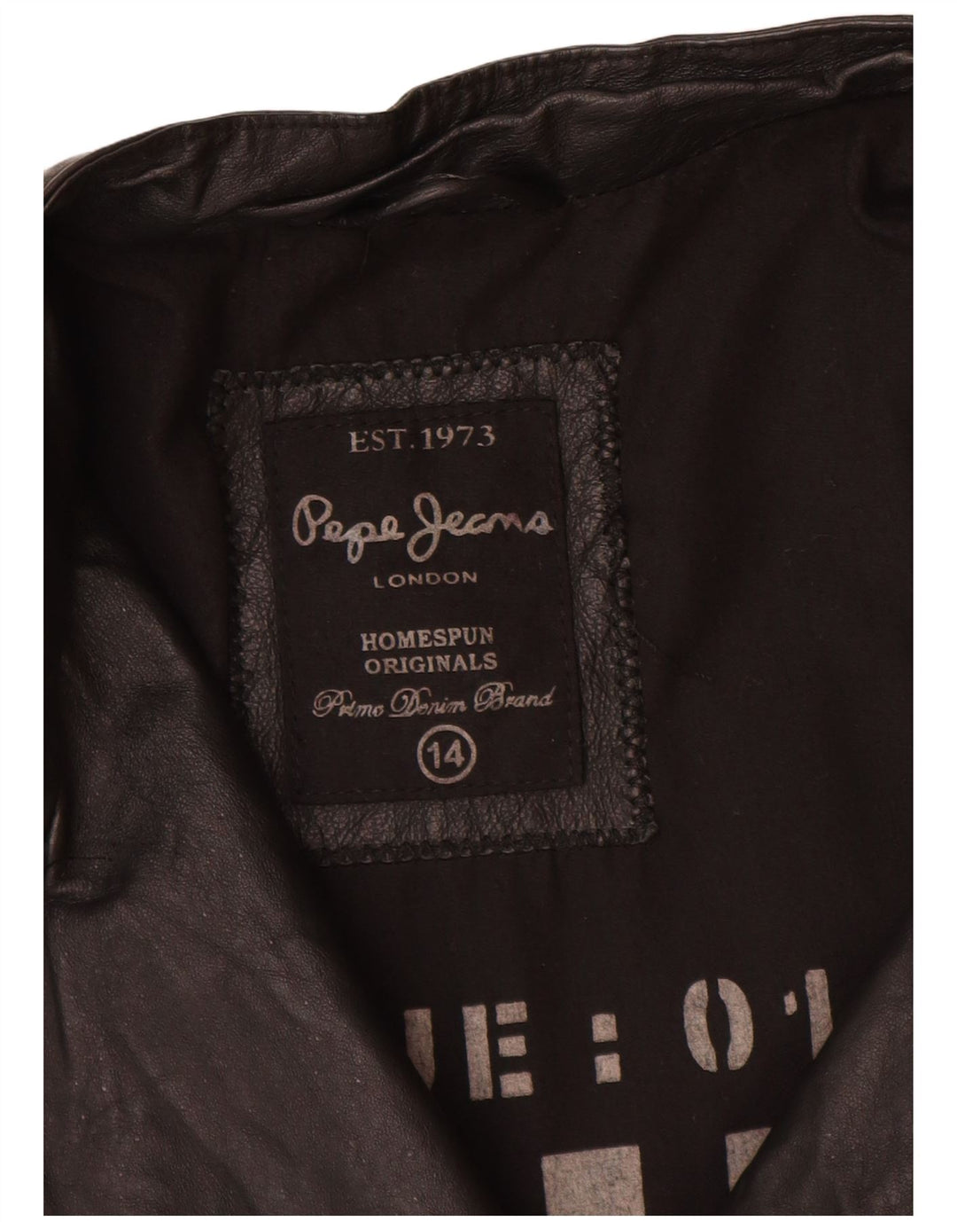 Giacca da motociclista in pelle da donna PEPE Jeans UK 14 Pelle nera media