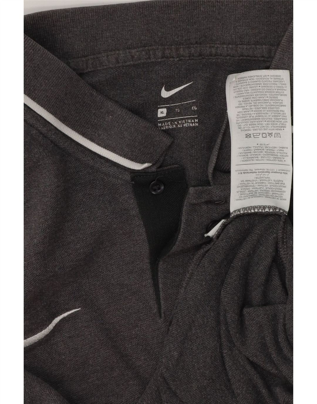 Polo NIKE da uomo XL in cotone grigio