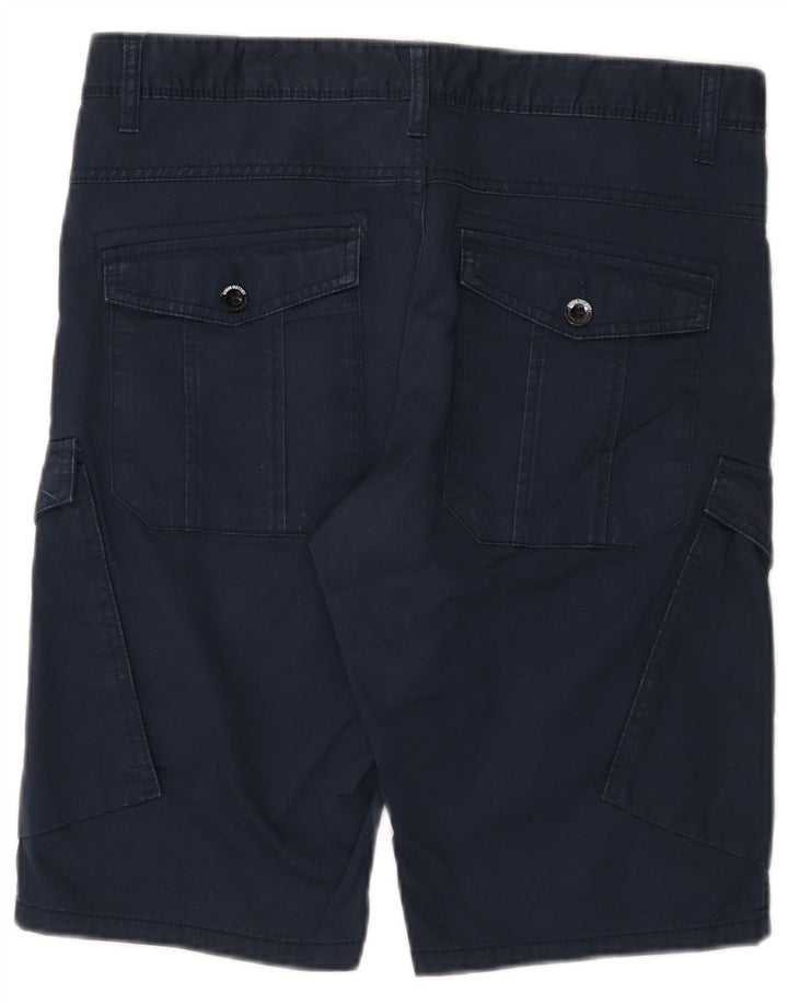 Pantaloncini cargo da uomo Angelo Litrico W34 Large in cotone blu navy