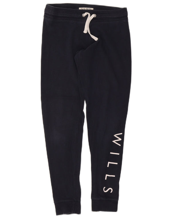 Pantaloni da tuta con grafica da donna Jack Wills Joggers UK 10 Small Blu Navy