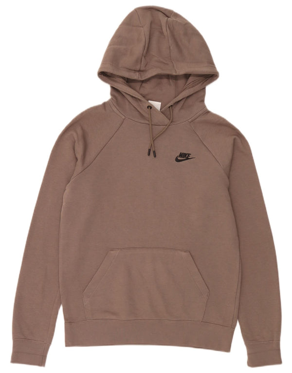 Felpa con cappuccio oversize da donna Nike UK 6 XS cotone grigio