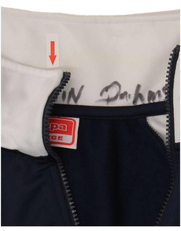 Giacca da tuta da uomo Kappa XL in poliestere color block blu navy