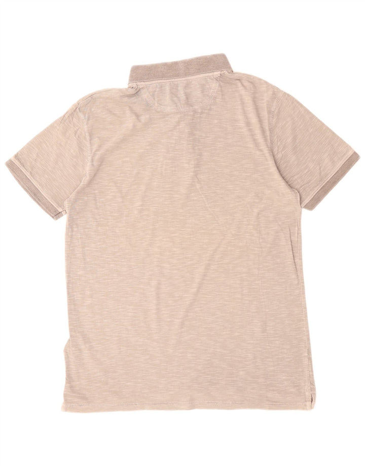 Polo da uomo slim fit TIMBERLAND in cotone chiazzato grigio medio