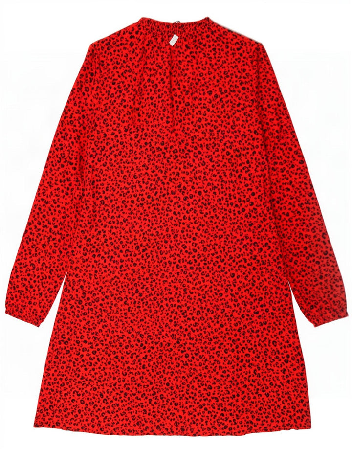 Abito basic da donna Marks & Spencer UK 12 medio rosso stampa animalier
