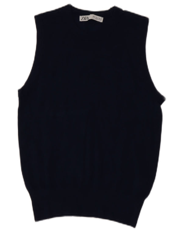 Canotta canotta da donna Zara UK 10 piccola blu navy