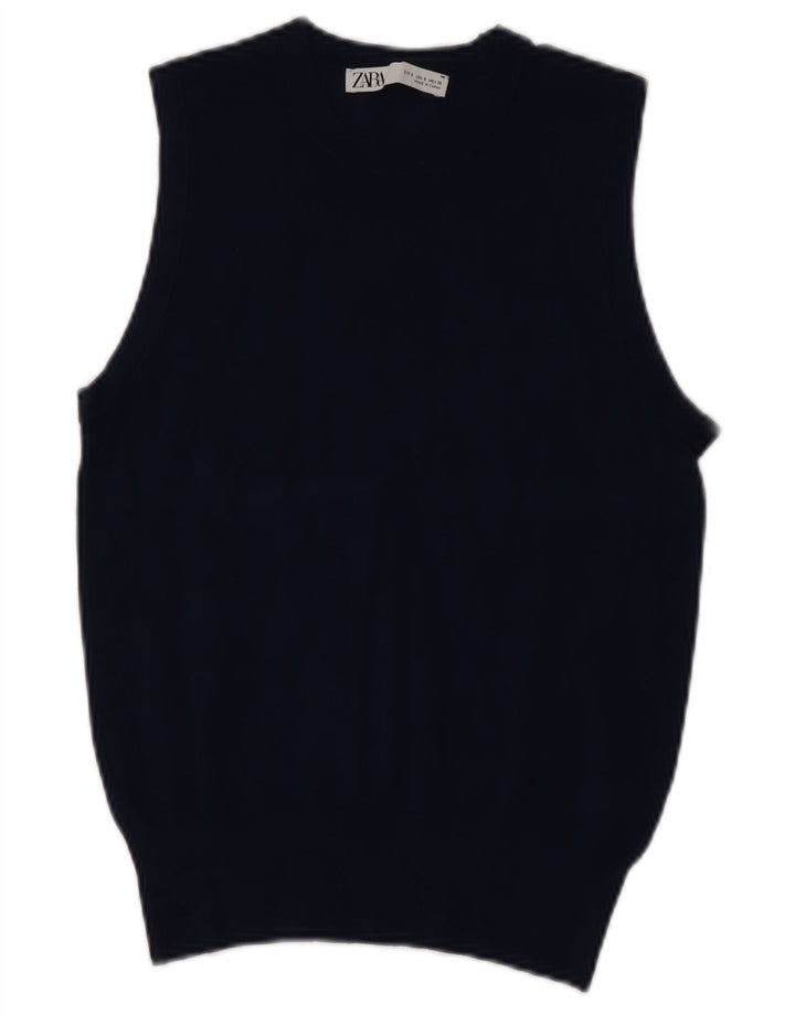 Canotta canotta da donna Zara UK 10 piccola blu navy