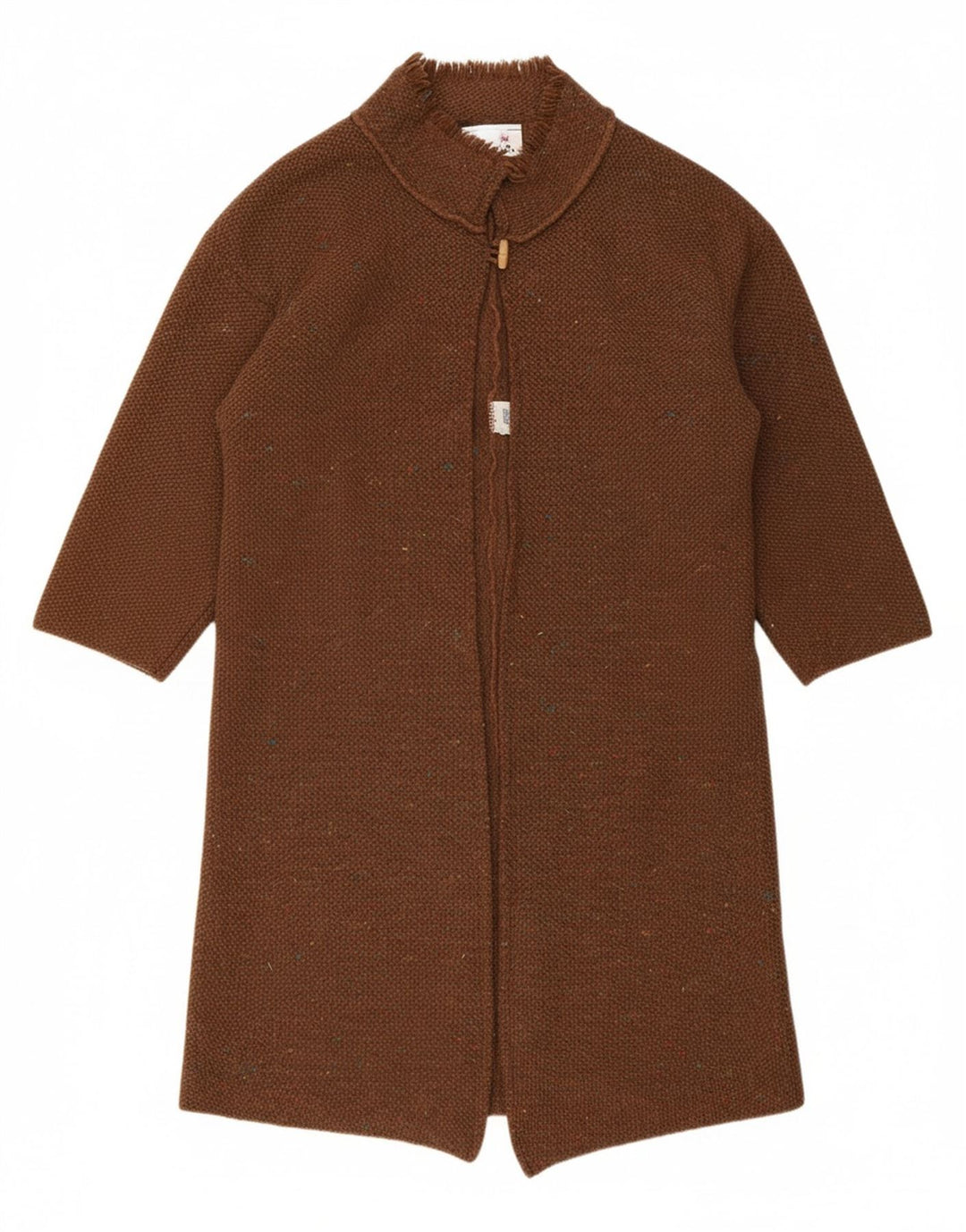 FRANTIC Womens Oversized Cardigan Sweater UK 10 Small Brown Flecked