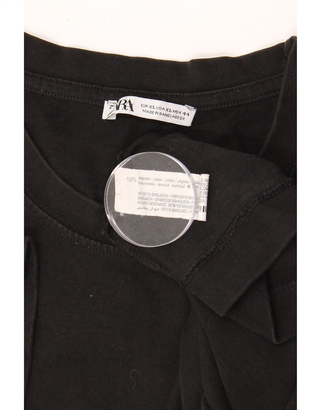 T-shirt da uomo ZARA Top XL in cotone nero