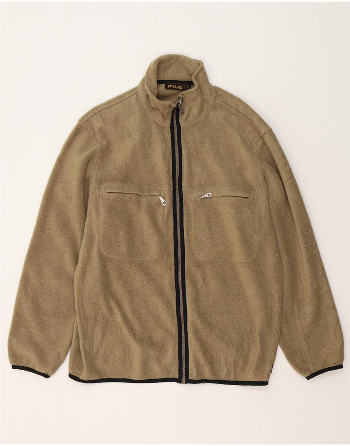 Giacca in pile da uomo FILA UK 40 Large Beige