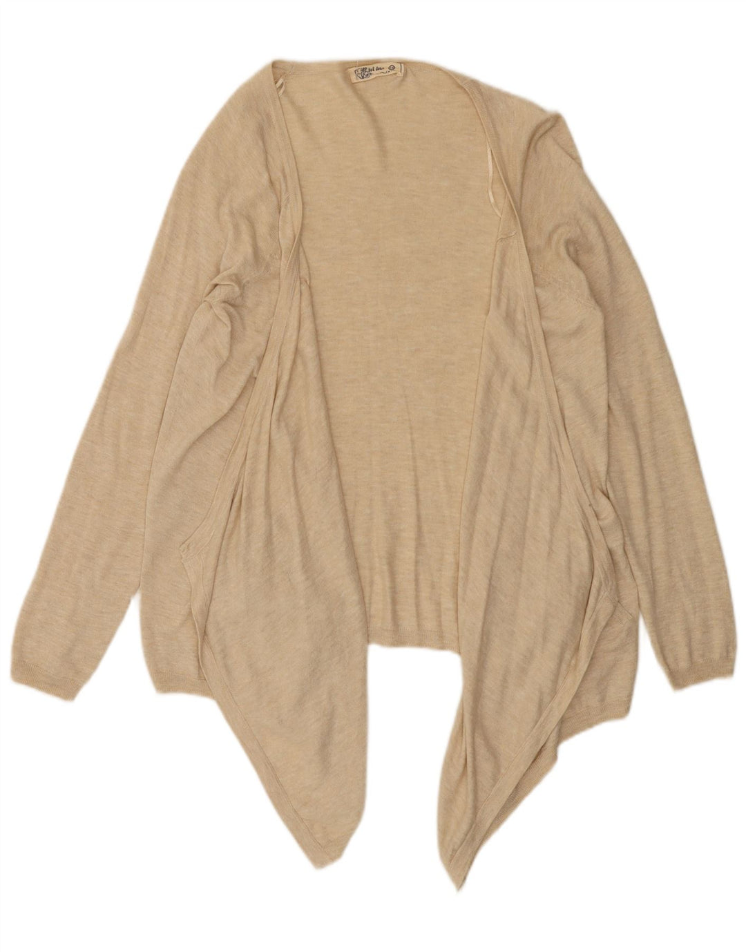Top cardigan aperto asimmetrico da donna Fat Face UK 12 Beige medio screziato