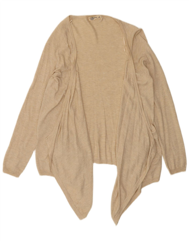 Top cardigan aperto asimmetrico da donna Fat Face UK 12 Beige medio screziato