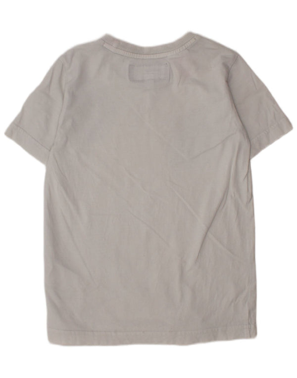 T-shirt grafica ADIDAS per ragazzi 7-8 anni in cotone bianco