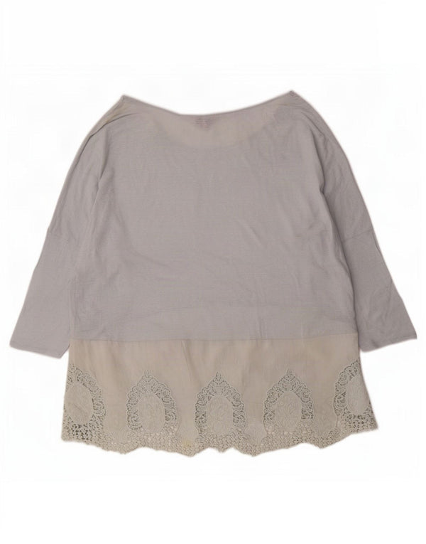 Phase Eight Camicetta oversize da donna con maniche a 3/4 Top UK 18 XL Blu floreale