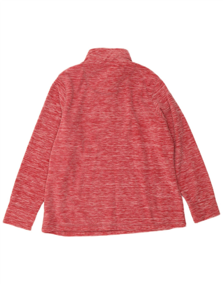 Felpa da donna con collo con zip Weird Fish, maglione UK 16, grande rosso chiazzato