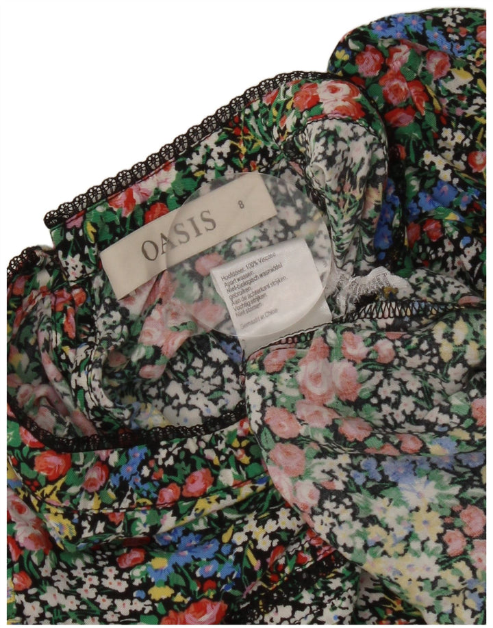 T-shirt da donna Oasis Top UK 8 piccola viscosa floreale multicolore
