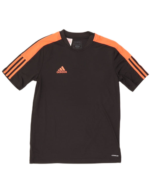 Maglietta Adidas Aeroready da ragazzo, 15-16 anni, in poliestere color block nero