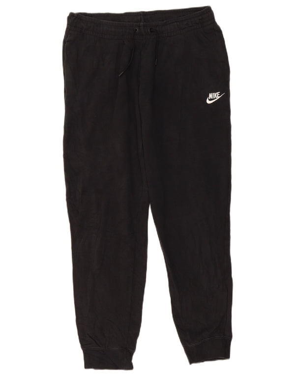 NIKE Pantaloni da tuta da donna Joggers UK 14 Medium Black Cotton