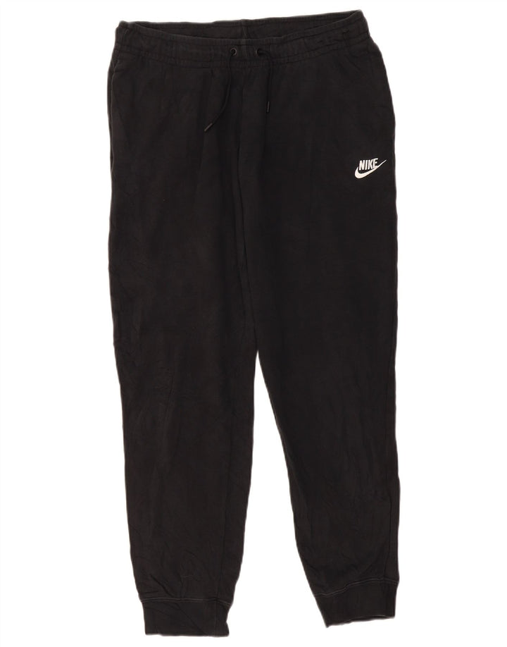 NIKE Pantaloni da tuta da donna Joggers UK 14 Medium Black Cotton