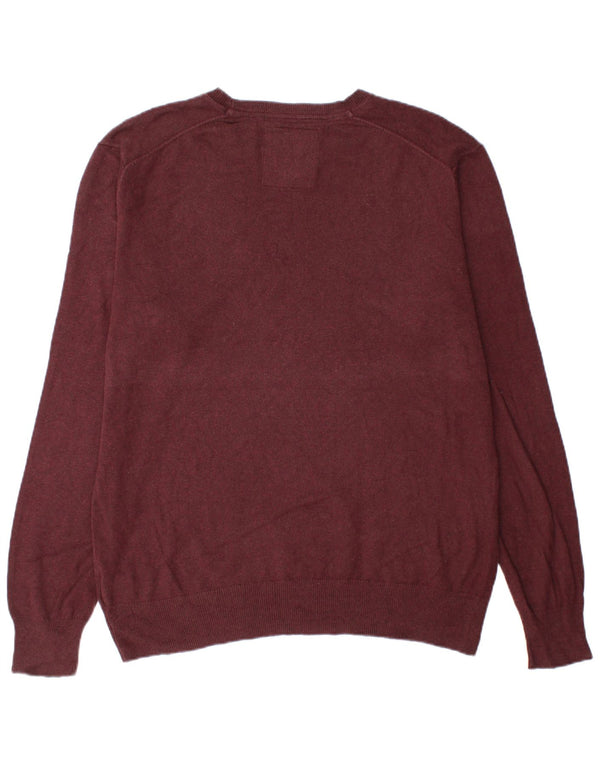 Maglione maglione girocollo da uomo Superdry 2XL cotone bordeaux