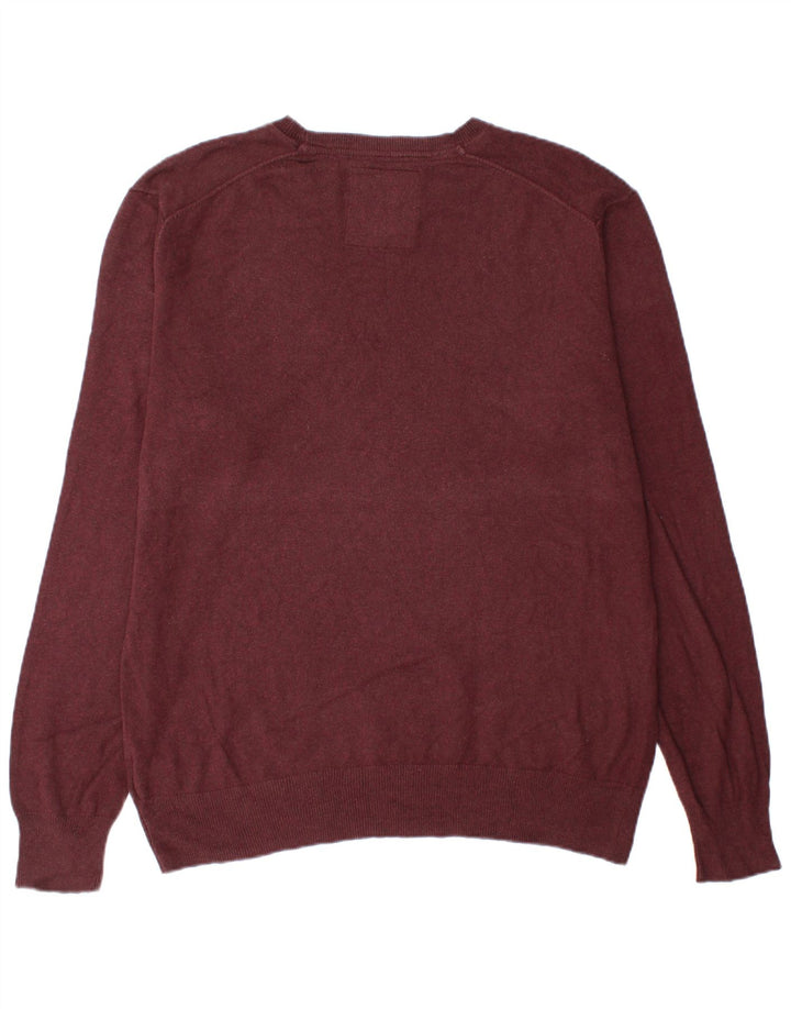 Maglione maglione girocollo da uomo Superdry 2XL cotone bordeaux