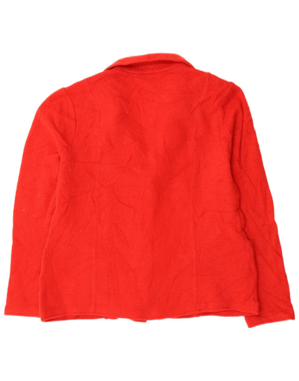 Maglione cardigan da donna Laura Ashley UK 16 grande lana rossa