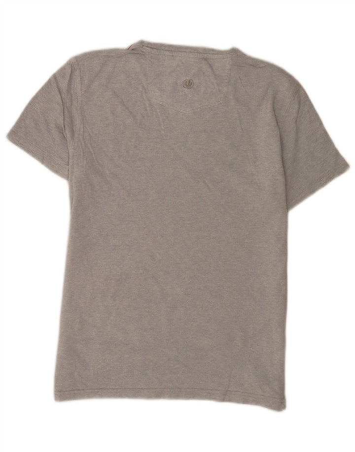 T-shirt grafica da uomo Fat Face Top in cotone chiazzato grigio piccolo