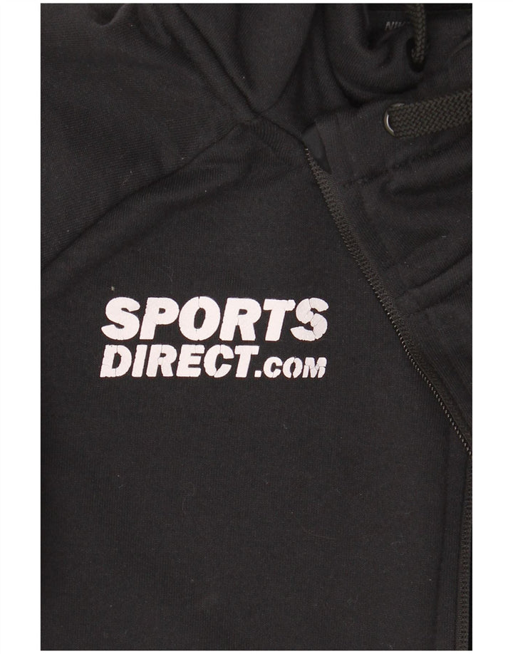 Felpa con cappuccio e zip grafica Nike Dri Fit da uomo piccola in poliestere nero