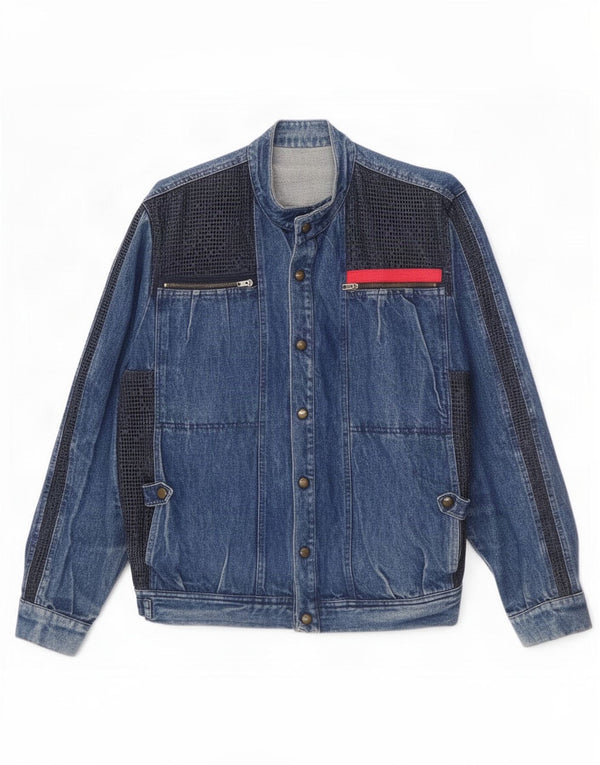 Giacca di jeans vintage da uomo UK 40 grande blu