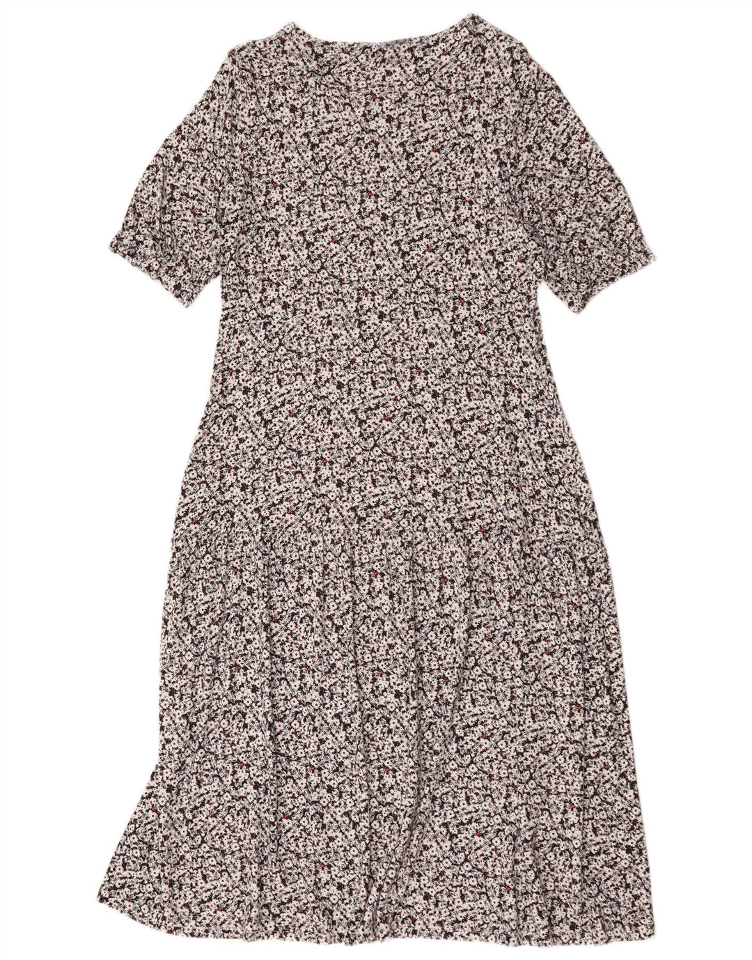 Abito lungo da donna Marks & Spencer UK 14 Viscosa floreale nera media