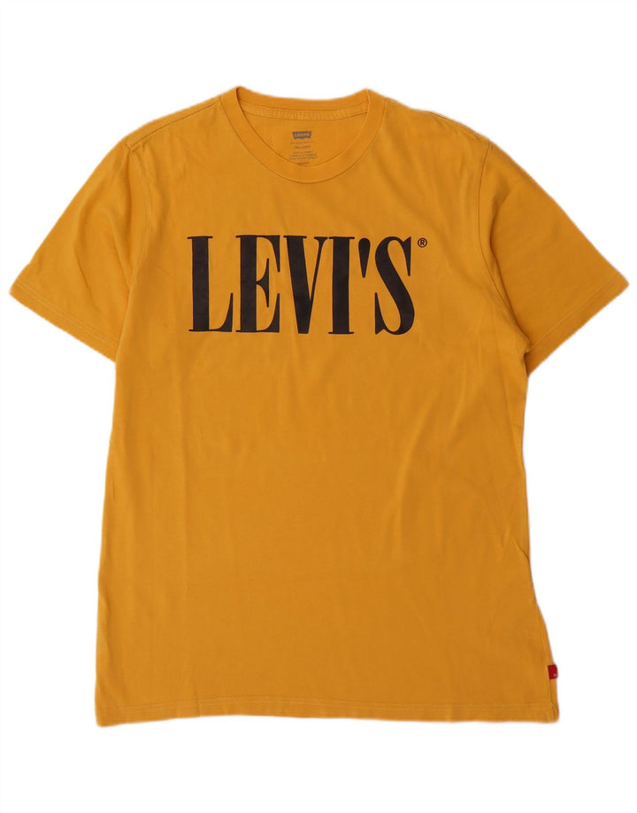 T-shirt grafica rilassata da uomo Levi's Top piccola in cotone giallo