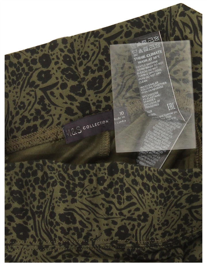 Leggings da donna Marks & Spencer UK 10 Small Khaki Floral Viscose