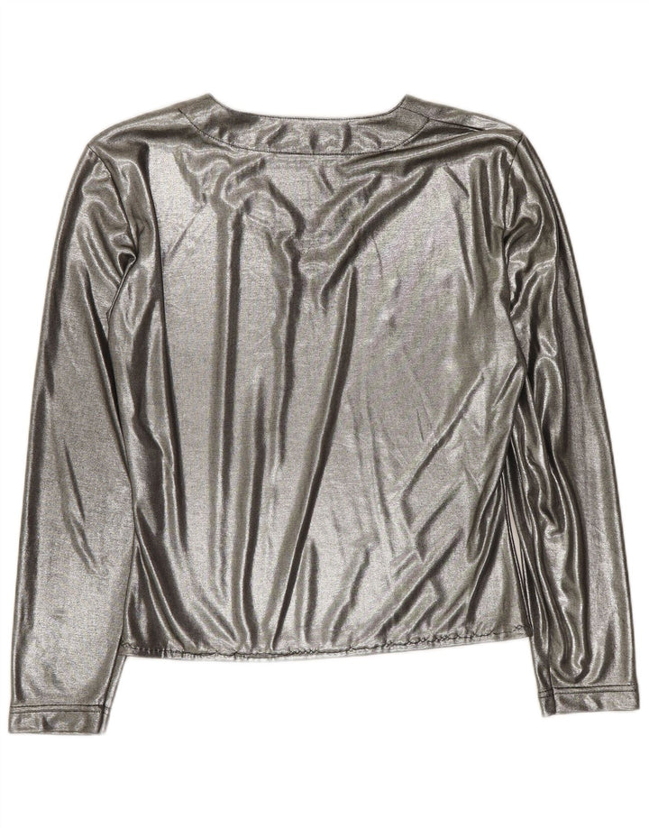 Camicetta a maniche lunghe da donna Prestige UK 12 Poliestere argento medio