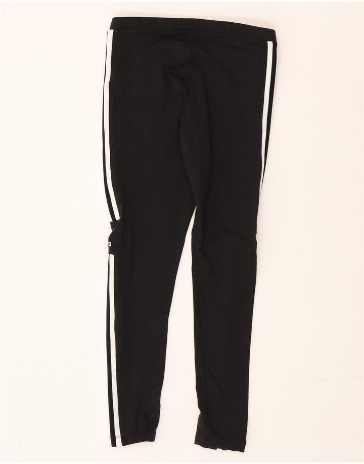 Leggings grafici da donna Adidas UK 12 cotone medio nero